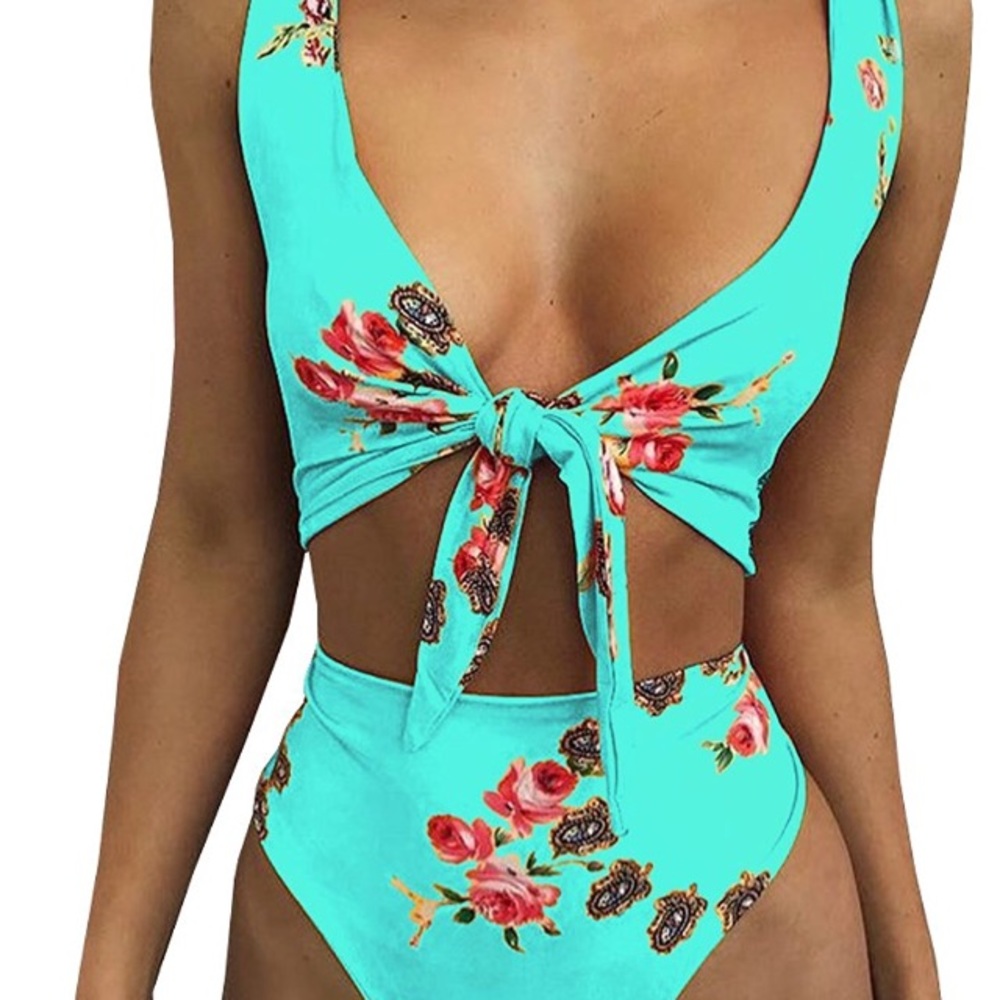 One piece floral swimsuit